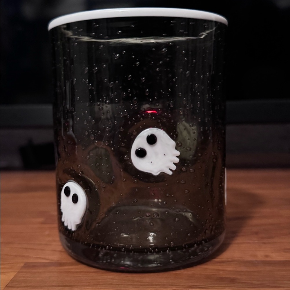 Pottery Barn Skull Drinking Glass